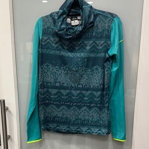 Nike Pro Pullover Women’s Blue Hyperwarm Nordic Infinity Shirt Active Dri Fit XL